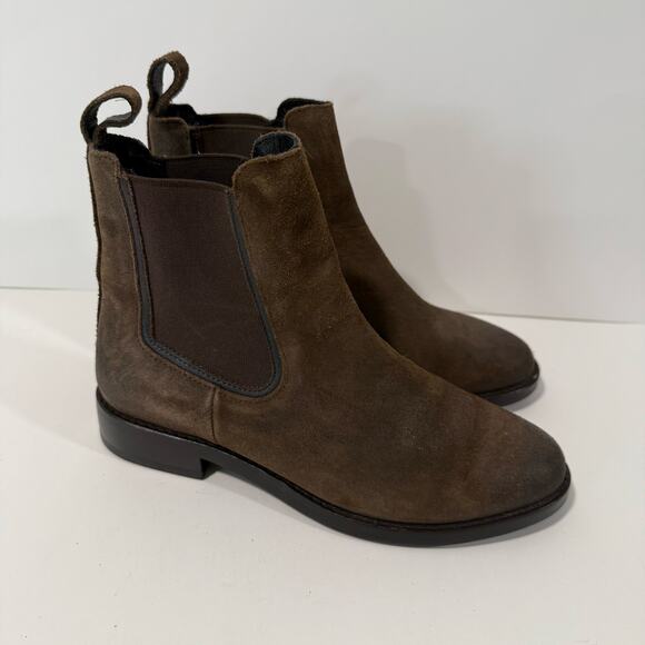Thursday Boot Co Women's Boots Everyday Chelsea Pull On Brown Leather Suede 5.5 - Picture 1 of 7